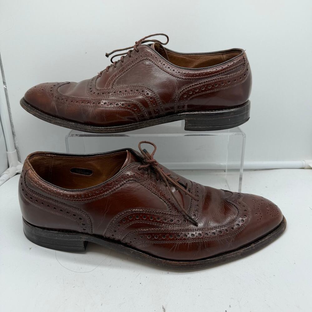 Allen Edmonds McAllister Shoes Men’s 11 D Brown Wingtip Leather Dress